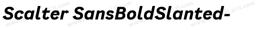 Scalter SansBoldSlanted字体转换
